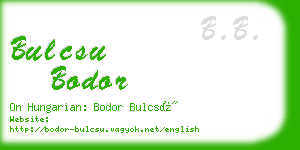 bulcsu bodor business card